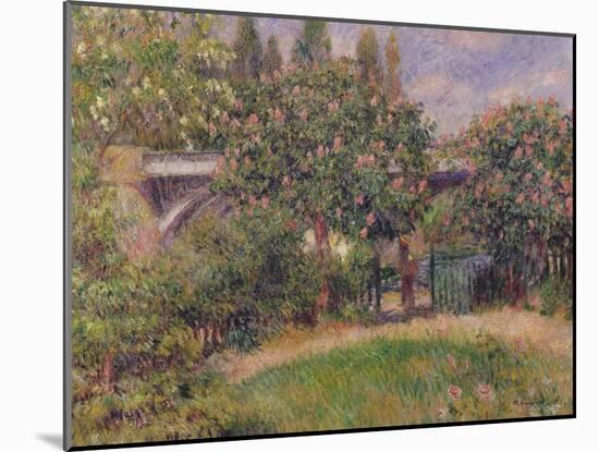 Railway Bridge at Chatou, 1881-Pierre-Auguste Renoir-Mounted Giclee Print