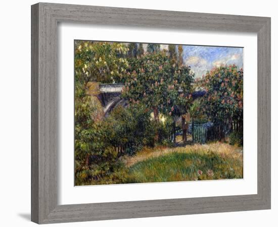 Railway Bridge at Chatou, 1881-Pierre-Auguste Renoir-Framed Giclee Print