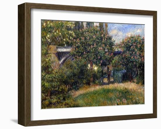 Railway Bridge at Chatou, 1881-Pierre-Auguste Renoir-Framed Giclee Print