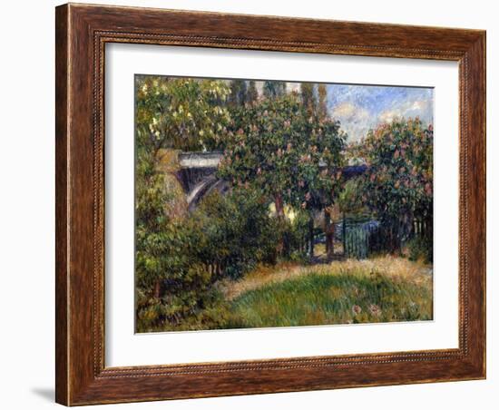 Railway Bridge at Chatou, 1881-Pierre-Auguste Renoir-Framed Giclee Print