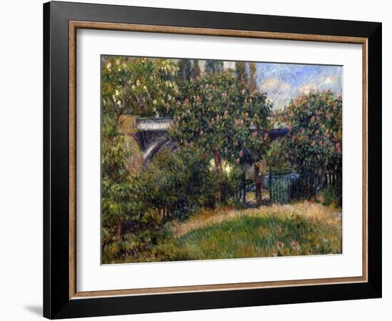 Railway Bridge at Chatou, 1881-Pierre-Auguste Renoir-Framed Giclee Print