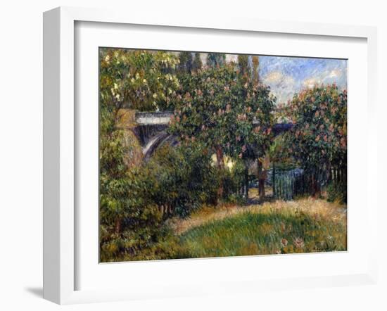 Railway Bridge at Chatou, 1881-Pierre-Auguste Renoir-Framed Giclee Print