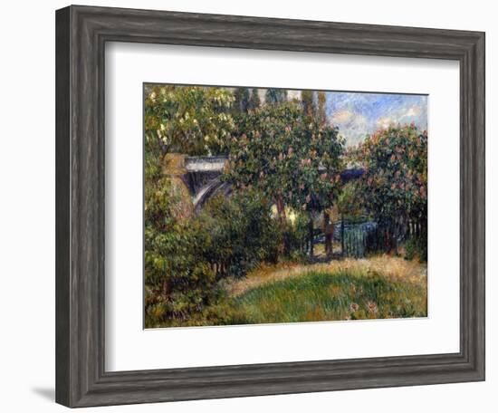 Railway Bridge at Chatou, 1881-Pierre-Auguste Renoir-Framed Giclee Print