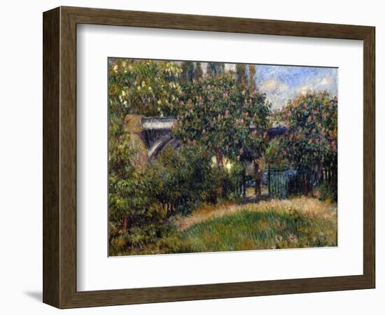 Railway Bridge at Chatou, 1881-Pierre-Auguste Renoir-Framed Giclee Print