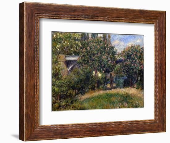 Railway Bridge at Chatou, 1881-Pierre-Auguste Renoir-Framed Giclee Print