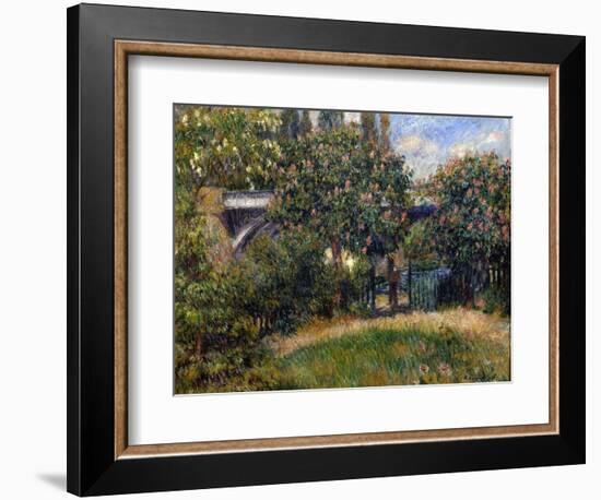 Railway Bridge at Chatou, 1881-Pierre-Auguste Renoir-Framed Giclee Print