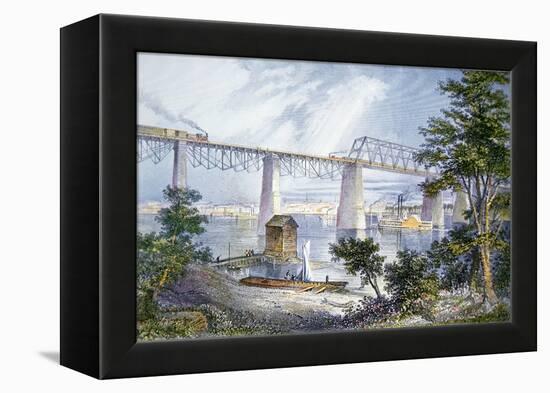 Railway Bridges at Louisville, Kentucky, 1872-American School-Framed Premier Image Canvas