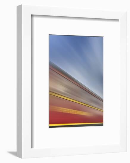 Railway Car, Lettering, Dining Car, Heaven, Sky, Blur-Harald Schšn-Framed Photographic Print