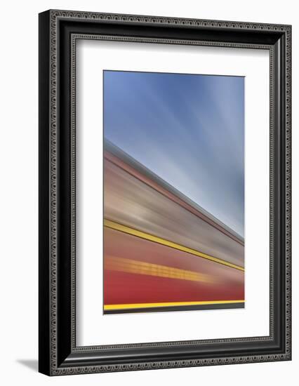 Railway Car, Lettering, Dining Car, Heaven, Sky, Blur-Harald Schšn-Framed Photographic Print