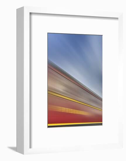 Railway Car, Lettering, Dining Car, Heaven, Sky, Blur-Harald Schšn-Framed Photographic Print