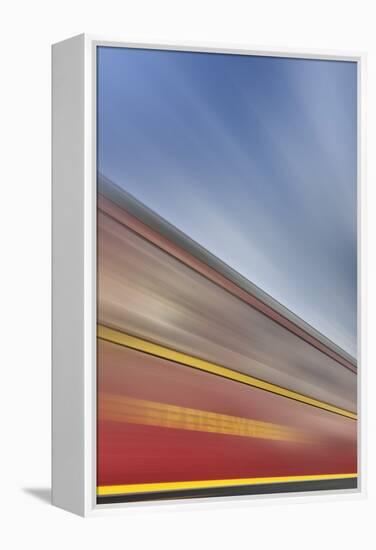 Railway Car, Lettering, Dining Car, Heaven, Sky, Blur-Harald Schšn-Framed Premier Image Canvas