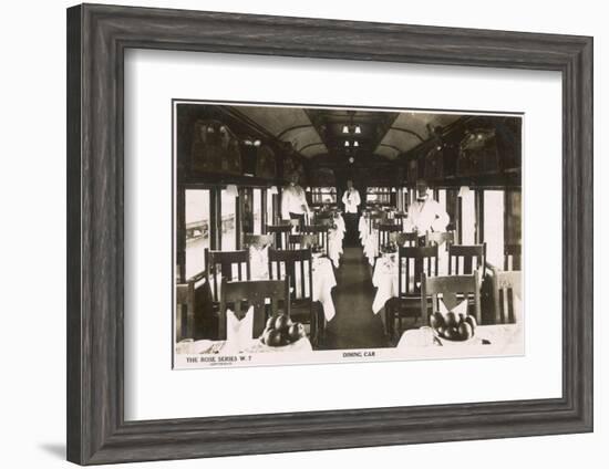 Railway Dining Car with Waiters-null-Framed Photographic Print