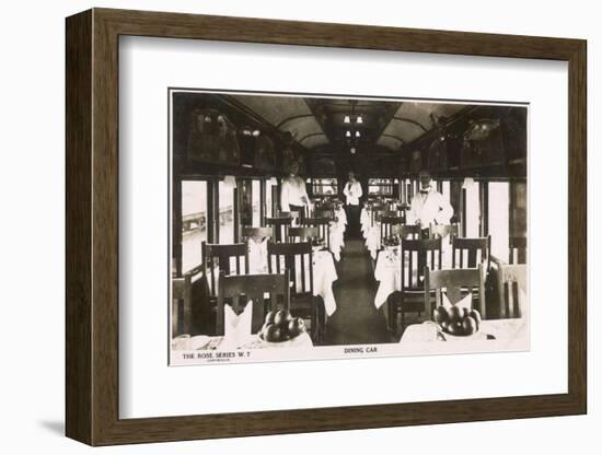 Railway Dining Car with Waiters-null-Framed Photographic Print