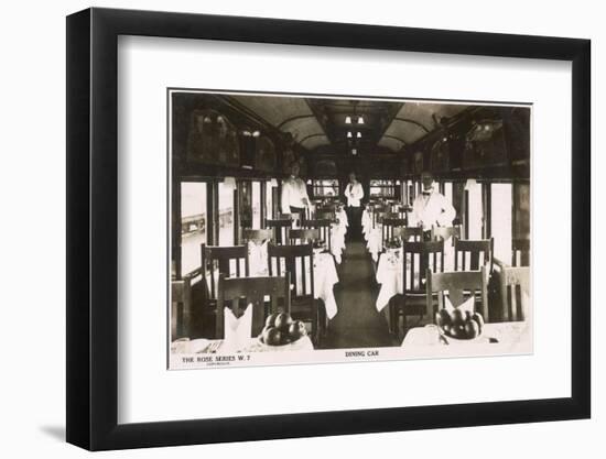 Railway Dining Car with Waiters-null-Framed Photographic Print