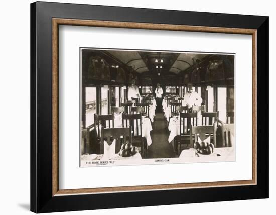 Railway Dining Car with Waiters-null-Framed Photographic Print