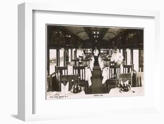 Railway Dining Car with Waiters-null-Framed Photographic Print