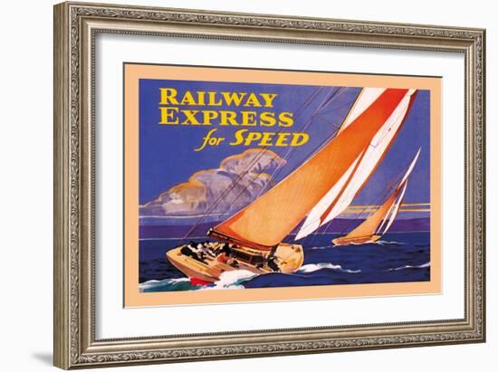 Railway Express for Speed-Josef Fenneker-Framed Art Print