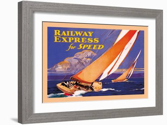 Railway Express for Speed-Josef Fenneker-Framed Art Print