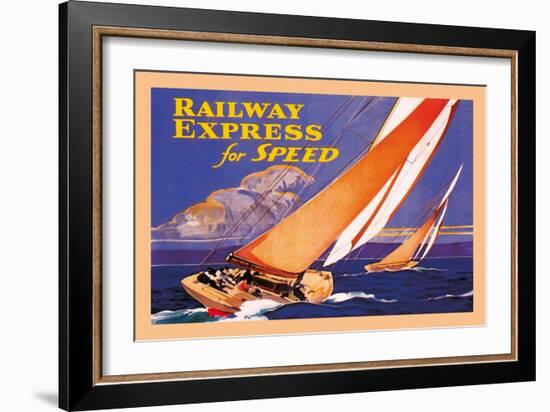 Railway Express for Speed-Josef Fenneker-Framed Art Print