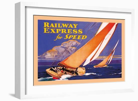 Railway Express for Speed-Josef Fenneker-Framed Art Print