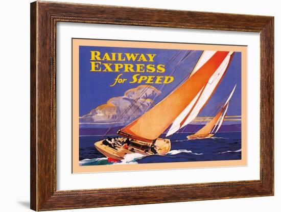 Railway Express for Speed-Josef Fenneker-Framed Art Print