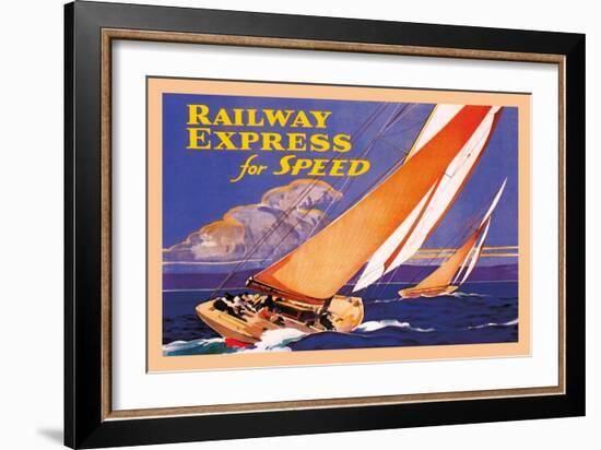 Railway Express for Speed-Josef Fenneker-Framed Art Print