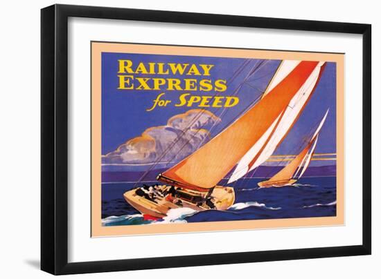 Railway Express for Speed-Josef Fenneker-Framed Art Print