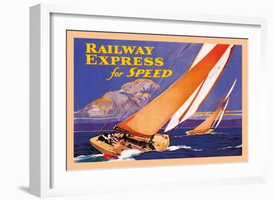 Railway Express for Speed-Josef Fenneker-Framed Art Print