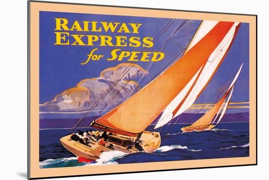 Railway Express for Speed-Josef Fenneker-Mounted Art Print