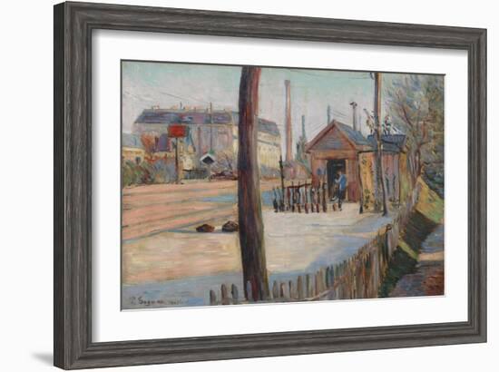 Railway Junction Near Bois-Colombes, 1885-Paul Signac-Framed Giclee Print