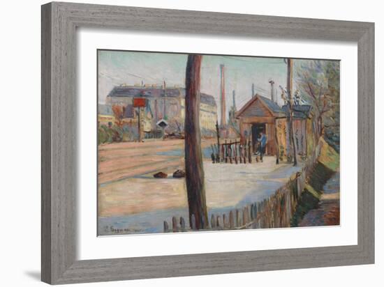 Railway Junction Near Bois-Colombes, 1885-Paul Signac-Framed Giclee Print