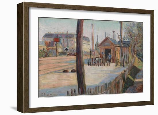Railway Junction Near Bois-Colombes, 1885-Paul Signac-Framed Giclee Print