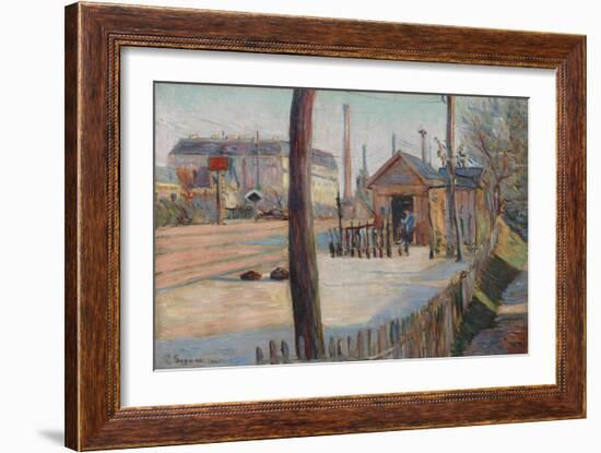 Railway Junction Near Bois-Colombes, 1885-Paul Signac-Framed Giclee Print