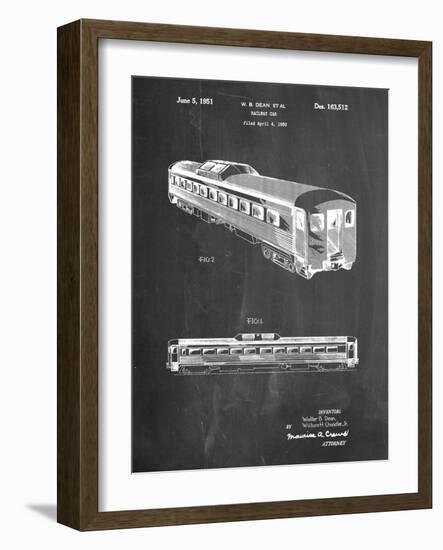 Railway Passenger Car Patent-Cole Borders-Framed Art Print