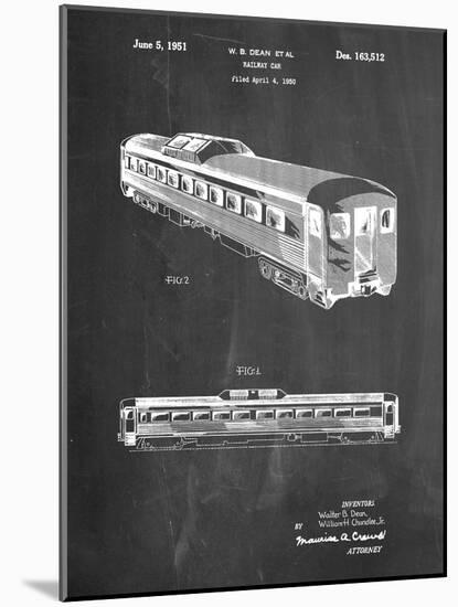 Railway Passenger Car Patent-Cole Borders-Mounted Art Print