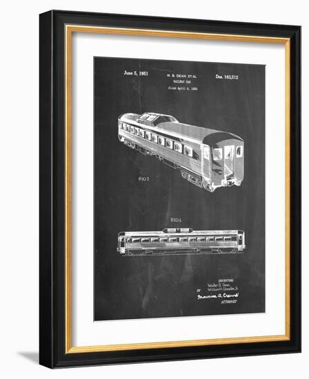 Railway Passenger Car Patent-Cole Borders-Framed Art Print