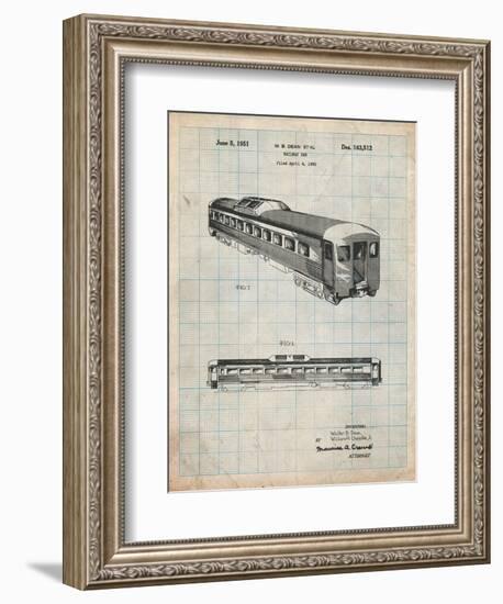 Railway Passenger Car Patent-Cole Borders-Framed Art Print