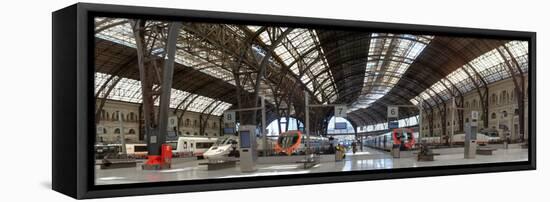 Railway station, Barcelone-Franca, Barcelona, Catalonia, Spain-null-Framed Premier Image Canvas