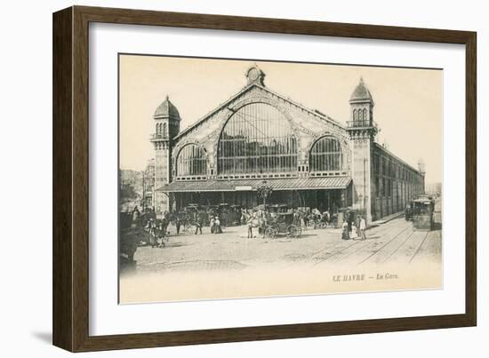 Railway Station in Le Havre, France-null-Framed Art Print