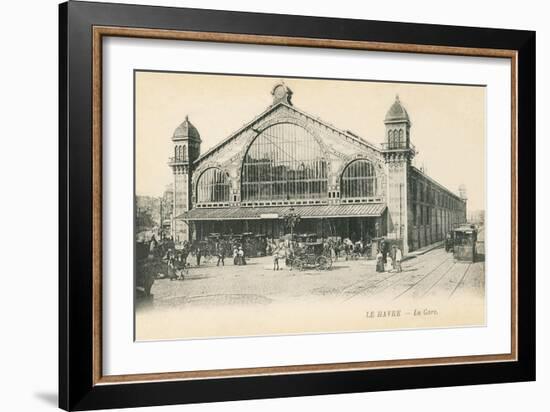 Railway Station in Le Havre, France-null-Framed Art Print