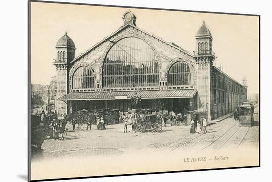 Railway Station in Le Havre, France-null-Mounted Art Print