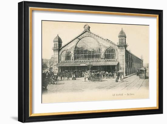 Railway Station in Le Havre, France-null-Framed Art Print