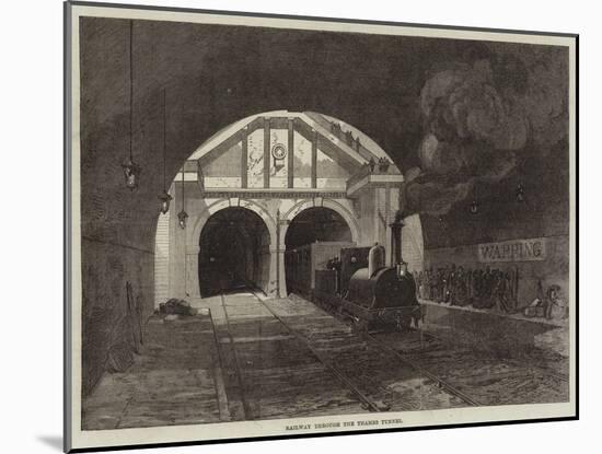 Railway Through the Thames Tunnel-null-Mounted Giclee Print