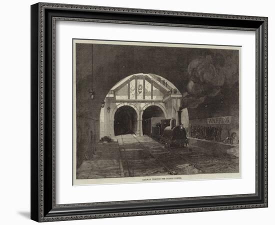 Railway Through the Thames Tunnel-null-Framed Giclee Print