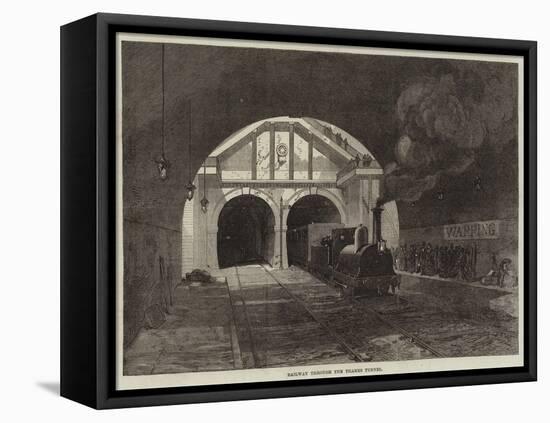 Railway Through the Thames Tunnel-null-Framed Premier Image Canvas