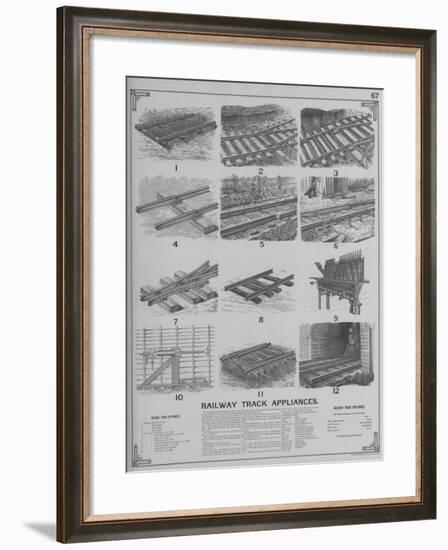 Railway Track Appliances-null-Framed Giclee Print