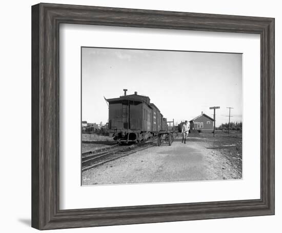 Railway Train, Ellensburg, WA Station, 1911-Asahel Curtis-Framed Giclee Print