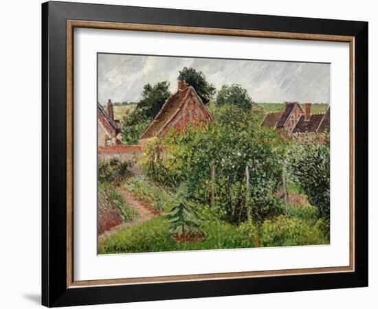 Rain, afternoon, Eragny-Camille Pissarro-Framed Giclee Print