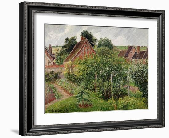 Rain, afternoon, Eragny-Camille Pissarro-Framed Giclee Print