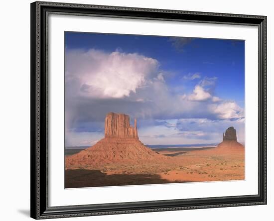 Rain Cloud Over Monument Valley, Utah, USA-David Noton-Framed Photographic Print